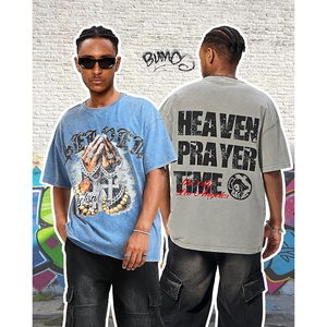 Men's Graphic T-<b>Shirt</b> Soft Cotton Acid Wash <b>Y2K</b> Tee | Cotton Knit Tee, Acid Washed Fabric, Crew Neck Cut, Unisex Casual Top - Product Image 2