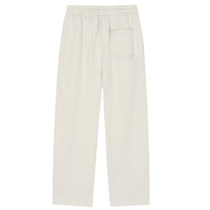 100% Cotton Elastic Waist Casual Flat Front Reflection Striped Wide-Leg Sweatpants - Product Image 4