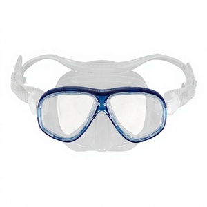 Máscara de buceo de dos lentes con correa de Lentes de vidrio de bajo volumen de ajuste rápido y hebillas Diseño impermeable - Product Image 3