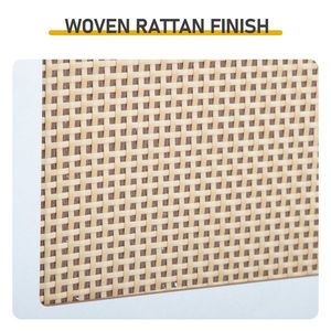 Scarpiera Bianca 54x24x110cm in Rattan con 1 Cassetto e 2 Scomparti Ribaltabili, Materiale in Truciolato - Product Image 6