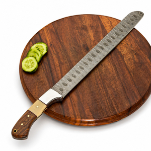 Burraq Damascus Steel Chef <b>Knife</b> 8-9.9-Inch Hand Forged Resin Handle 3.5mm Thickness Modern High-Polish Finish Dishwasher <b>Safe</b> - Product Image 3