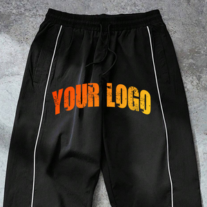 Custom Logo Streetwear Jogger Pants Men Nylon Polyester Elastic Waist Adjustable Hem Training Pants Wholesale - Product Image 2