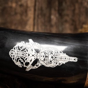 Tasse en corne de taureau naturelle, verre à boire fait main, tasse d'inspiration viking, porte-boissons rustique, articles de bar, cadeau pour la vente en gros - Product Image 3