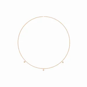 Collier pendentif en or rose avec diamant de laboratoire rond tendance Adelaide Grace, avec chaîne à maillons pour femme, idéal pour les fiançailles, les mariages et les fêtes - Product Image 3