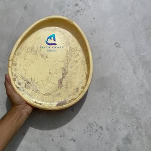 จานเรซิ่นขัดเงาสไตล์ตะวันตก FAIZA CRAFT หรูหรา ลายวนสีขาวแบบอินเดีย สำหรับใส่สลัด ผลไม้ จานสำหรับงานเลี้ยง คุณภาพสูง สวยงาม - Product Image 2