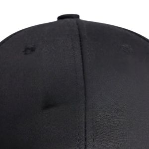 Casquette de baseball noire pour homme, couleur unie, visière incurvée, sangle réglable, chapeau de sport décontracté, broderie de logo personnalisée, vente en gros sur mesure - Product Image 5