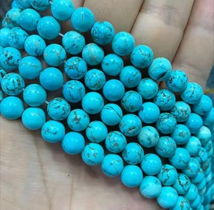 Turquoise <b>Stone</b> Loose Beads Round for Jewelry Making <b>Bracelet</b> Necklace Earring - Product Image 1