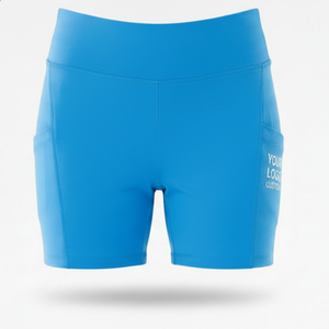Custom Women's High Waist 5 Inches Pickleball Compression Shorts Side Pockets Elastic Summer Breathable Moisture Wicking OEM ODM - Product Image 2