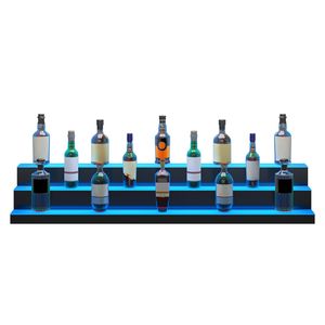 Exhibidor de Botellas de Licor con Iluminación LED Comercial, 3 Niveles, 60 Pulgadas, Exhibidor de Whisky de 3 Escalones, Iluminado, para Bar en Casa - Product Image 2