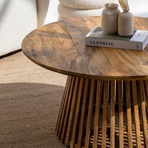 Mesa de Centro Redonda Individual Vandana Astra Neo de Madera para Sala de Estar Moderna y Decoración Contemporánea - Product Image 3