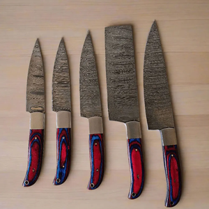 ชุดมีดเชฟ LEGACY BLADES ระดับไฮเอนด์ ผลิตด้วยมือ 67 ชั้น เหล็กดามัสกัส 5 ชิ้น ใช้ได้ทั้งมือซ้ายและขวา ด้ามไม้ มีดระดับมืออาชีพ - Product Image 5