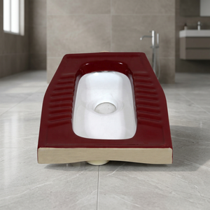 Red Double Color Eastern Orissa Squatting <b>Pan</b> Toilet - Premium <b>Ceramic</b> Designer Sanitary Ware WC Export Quality - Product Image 2