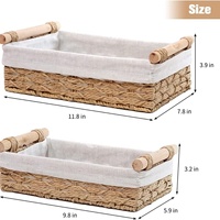 Panier de paille en osier tissé à la main, panier en corde de papier recyclé, panier de bain pour la décoration de la maison en gros Vietnam Han