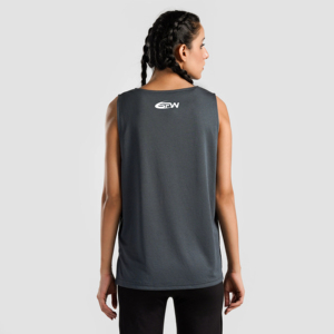 เสื้อกล้ามออกกำลังกายโยคะสำหรับผู้หญิง OEM/ODM ระบายอากาศได้ดี ทรงหลวม สายไขว้หลัง โลโก้ด้านหน้าปรับแต่งได้ สไตล์ Y2K ชุดออกกำลังกาย - Product Image 2