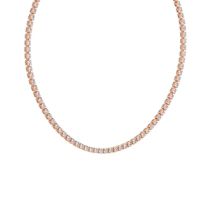 Collier tennis élégant Selene avec diamants cultivés en laboratoire et diamants naturels, argent sterling 9KT 10KT 14KT 18KT, cadeau pour femmes et hommes - Product Image 2