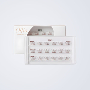 Extensions de cils individuelles Ollio Pearl Mascara Salon, extensions de cils en pack unique, faux cils brun doux - Product Image 4