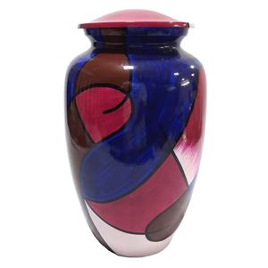 Urna de cremación para adultos de aluminio impresa en color rosa elegante y moderna, diseño de metal para cenizas humanas, precios al por mayor - Product Image 1