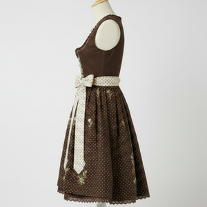 Robe Dirndl Haute Performance pour Femme en Tissu Respirant avec Broderie Allemande, Longueur Genou, Sans Manches, Imprimée sur Mesure - Product Image 3