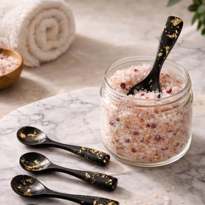 New Design Handmade Resin Eco-Friendly Dishwasher <b>Safe</b> Modern Multifunctional Salad <b>Tools</b> Set Long Handle Spoon Fork - Product Image 1