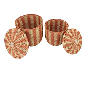 Natural Rattan Storage <b>Basket</b> Circle Shape Hanging Eco-Friendly Folk Art Multi-Purpose Neatening Storage <b>Baskets</b> - Product Image 4