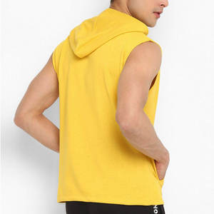 Camiseta sin mangas de poliéster/algodón personalizada para hombre, ecológica, de secado rápido, transpirable, para gimnasio y fitness. - Product Image 2