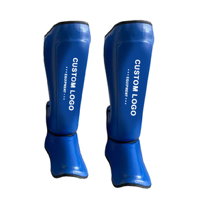 Espinilleras de Cuero de la Mejor Calidad para Muay Thai y Kickboxing, Protectores Duraderos para Espinillas y Empeines, Equipo de Entrenamiento - Product Image 1