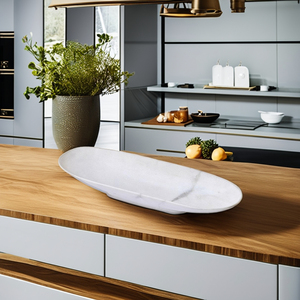 Cuenco de Mármol Blanco Natural de Primera Calidad, Hecho a Mano en India, con Forma de Barco, para Interiores de Diseño, Plato de Gres para Regalo - Product Image 6