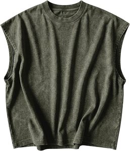 Débardeur de sport pour homme avec badge à paillettes et manches en coton - Respirant, séchage rapide, pour la musculation et le fitness - Product Image 4