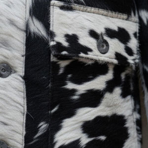 Chaqueta de Invierno de Cuero Auténtico para Hombre, Estilo Western, Resistente al Viento, Transpirable, de Alta Calidad, con Pelo Natural de Vaca - Product Image 3