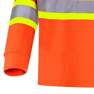 Camiseta de Trabajo de Alta Visibilidad para Construcción, Manga Corta, Invierno, Reflectante, con Cinta Reflectante, Ropa de Seguridad - Product Image 4