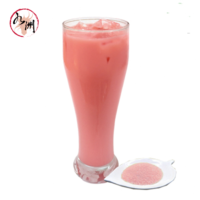 Poudre de thé Boba à saveur de fraise de 1kg dans un emballage en sac