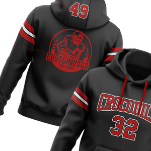 Sudaderas con capucha personalizadas para equipos deportivos de invierno, con colores personalizados, sublimadas, con nombre, número y logotipo del equipo, unisex. - Product Image 4