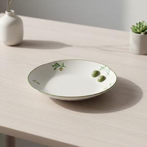 Plato Lateral de Porcelana Fina de Primera Calidad 3460985D-20, Nuevo, con Estampado de Rama de Olivo y Fruta - Product Image 4