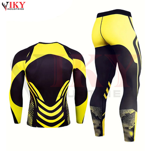 Tenue de sport personnalisée sublimée : Rashguard à manches longues et collants de compression pour fitness et entraînement – Nouveau modèle tendance – Fournisseur de qualité - Product Image 2