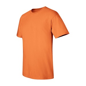 <b>Men's</b> <b>Orange</b> Short Sleeve O-Neck Casual T-<b>Shirt</b> Regular Fit 100% Cotton Jersey Solid Color Plain Design T <b>Shirts</b> For <b>Man</b> - Product Image 1