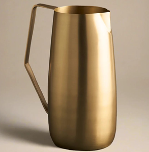 Contemporary matte gold pitcher displaying a refined smooth surface and minimalist <b>handle</b>, available at wholesale price. - Product Image 1