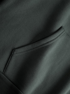 Custom Front Logo Hooded Knitted Hoodie 100% Cotton Fleece 370g Unisex Regular Fit Casual Autumn Wear Heat Transfer Printed Made - Product Image 6