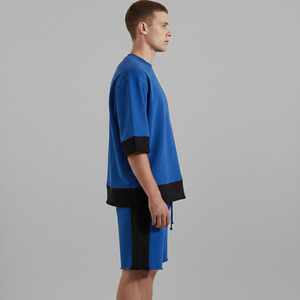 Offre Spéciale – Ensemble Short Homme Personnalisé avec Logo Imprimé – Coton Écologique Respirant à Séchage Rapide – Style Décontracté Urbain Deux Pièces pour l'Été - Product Image 2