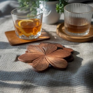 Flower Shape Wooden Mats Pad Ideal For <b>Table</b> <b>Protection</b> Stylish Dining <b>Table</b> Decor And Heat Resistant Use Handcrafted From India - Product Image 3