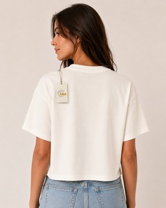 เสื้อยืดทรงบ็อกซี่สำหรับผู้หญิง สวมใส่สบาย สไตล์ลำลอง โอเวอร์ไซส์ ผ้าฝ้ายนุ่ม ทรงหลวม แขนสั้น ระบายอากาศได้ดี เหมาะสำหรับใส่ในฤดูร้อน - Product Image 2