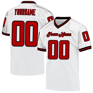 Wholsale Direct Industry Best Selling Custom <b>Graffiti</b> Pattern White-Neon Green 3D Authentic Throwback Football Jersey - Product Image 4