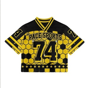 Camiseta de Fútbol Americano Personalizada, 100% Poliéster, Tejido de Malla, Transpirable, Diseño Sublimado, para Verano - Product Image 1