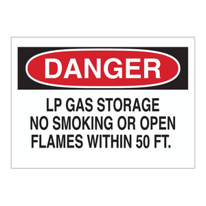Panneau d'avertissement pliable en acier « Danger : Stockage de gaz GPL, Interdiction de fumer » pour la sécurité intérieure et extérieure - Product Image 3