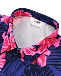 Camisa de hombre con estampado tropical de manga corta, informal, con botones, para la playa, de verano, vibrante, colorida, con estampado floral, camisa de verano para hombre - Product Image 2