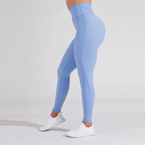 Women's Quick Dry Yoga <b>Leggings</b> High Waist 100% Cotton <b>Silk</b> and Spandex Skinny Fit for Gym Seasonal Knitted Fabric with Logo - Product Image 6
