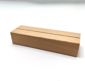 Porte-cartes de visite en bois artisanal Art Déco pour le bureau - Product Image 3