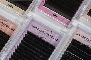 NBT Matte Finish Black Synthetic Hair Eyelash Extensions B Curl 0.03-0.20mm Thickness 4-22mm Length Natural Long Soft Custom - Product Image 4