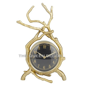 Best Selling Stainless Steel Metal Unique Shape Gold Finished <b>Table</b> <b>Clock</b> Customized Style Desktop Modern - Product Image 2