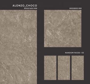 Carreaux de dalles de porcelaine polies de style design moderne pour intérieurs d'hôtel 800x1600mm Finition sculptée Surface mate pour murs intérieurs - Product Image 1