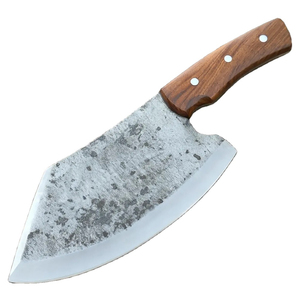 Couteau de chef multifonctionnel Burraq OEM DIY de qualité industrielle, en acier Damas, fait main, avec étui en cuir, 10-12 pouces - Product Image 5